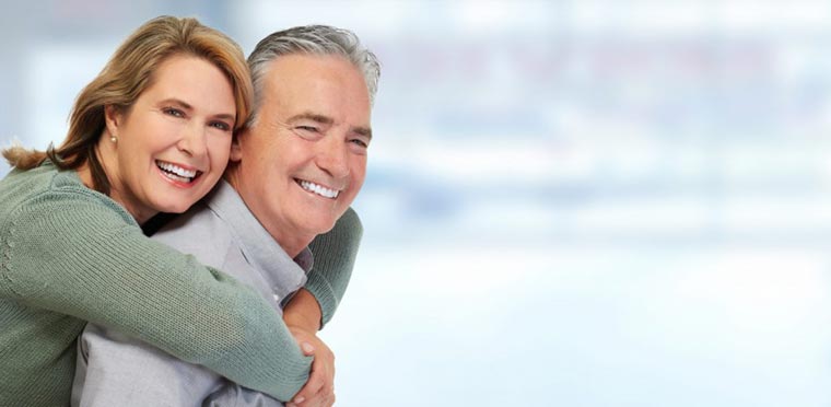 Couple smiling