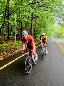Dr. Arthur Yam riding bicycle